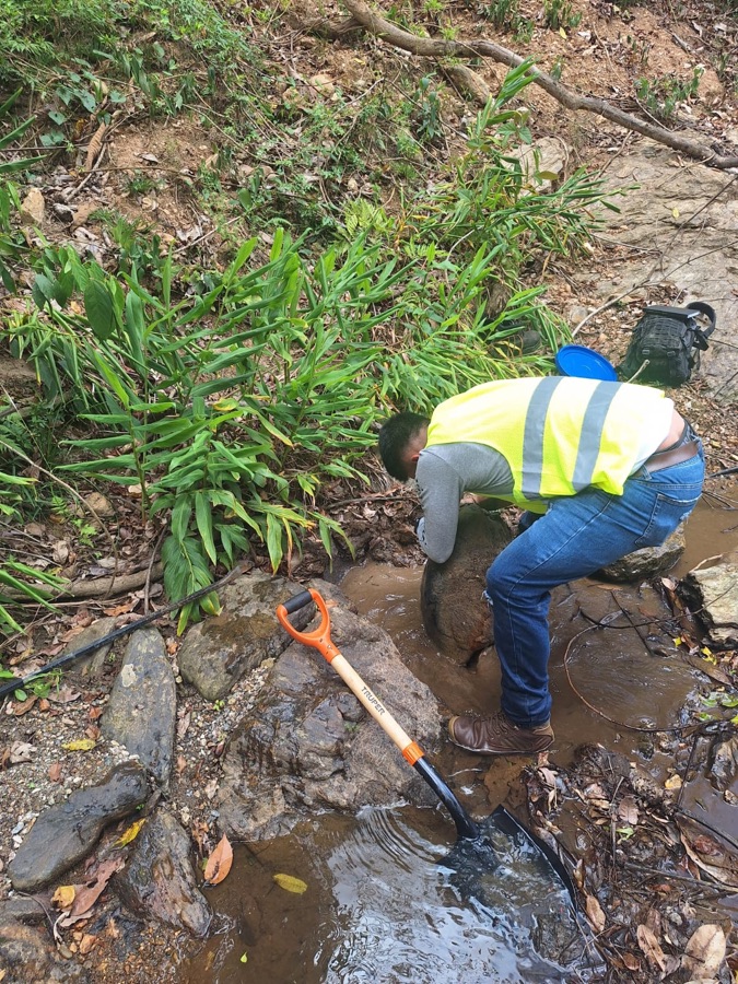Stream sediment sampling