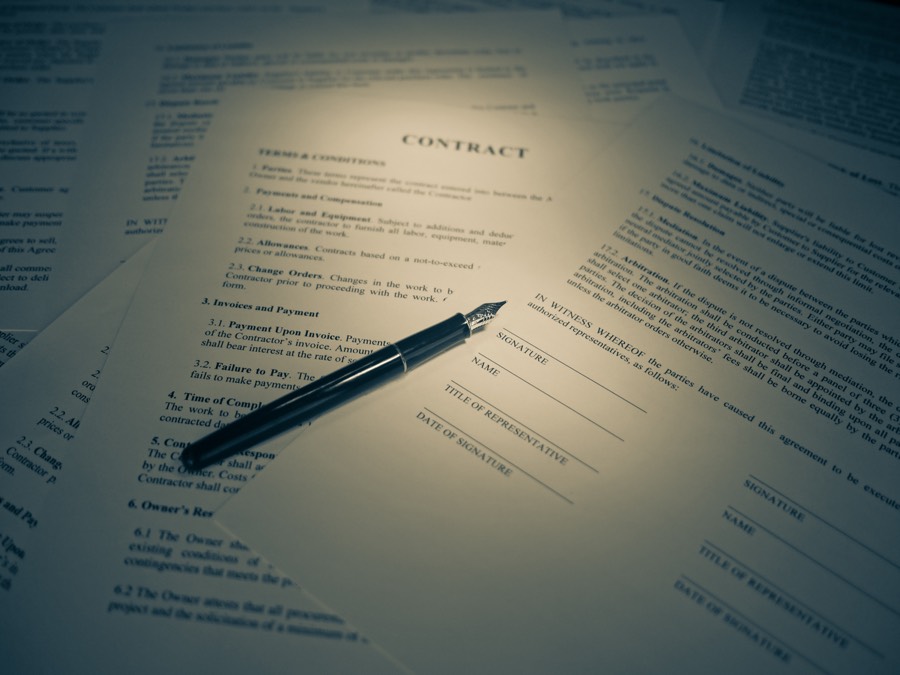 Contract and signature